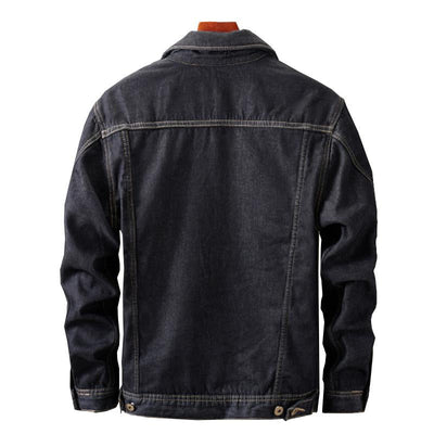 Men's Denim Loose Casual Lapel Jacket