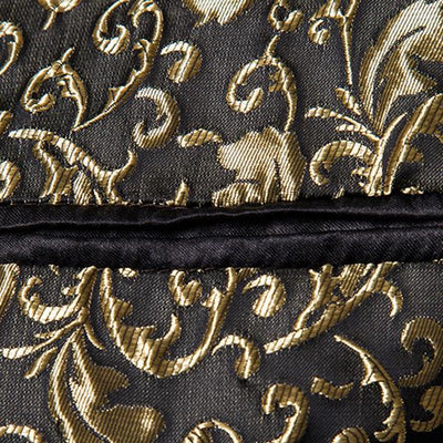 Vintage Jacquard Lapel One Button Blazer