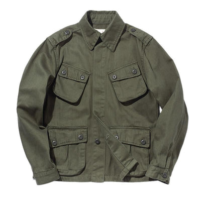 Men's Vintage Multi Pocket Biker Cargo Jacket