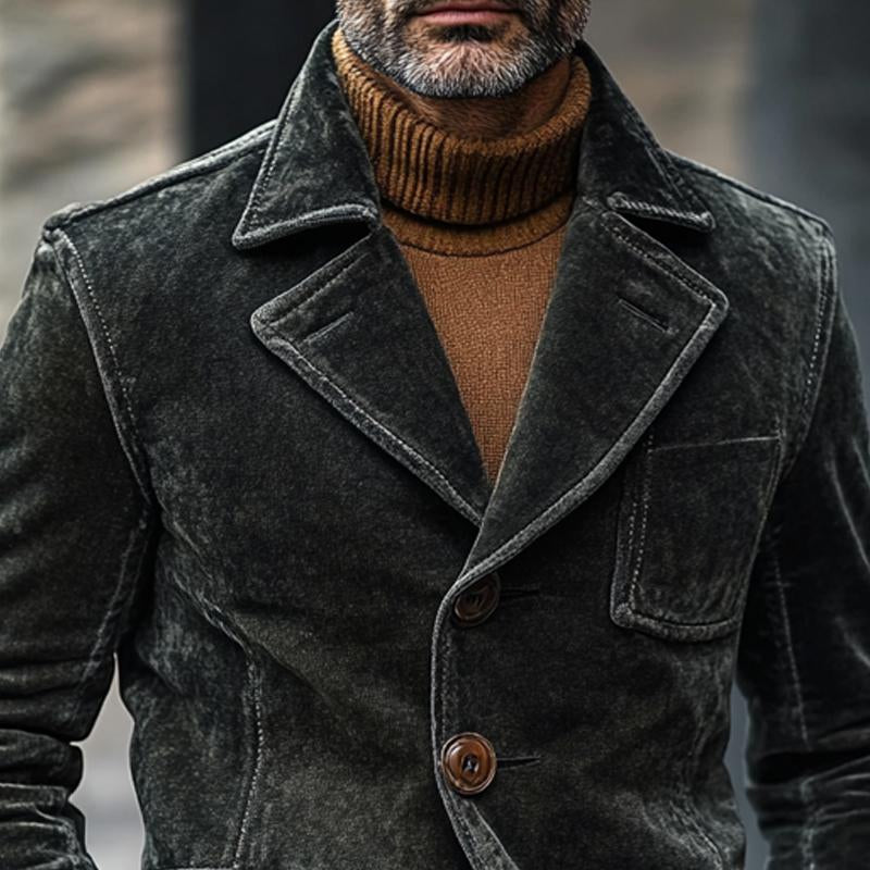 Solid Velvet Single Breasted Blazer