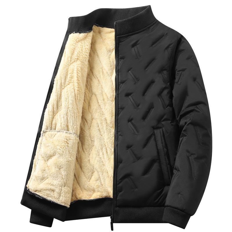 Men's Fleece Thickened Stand Collar Jacket