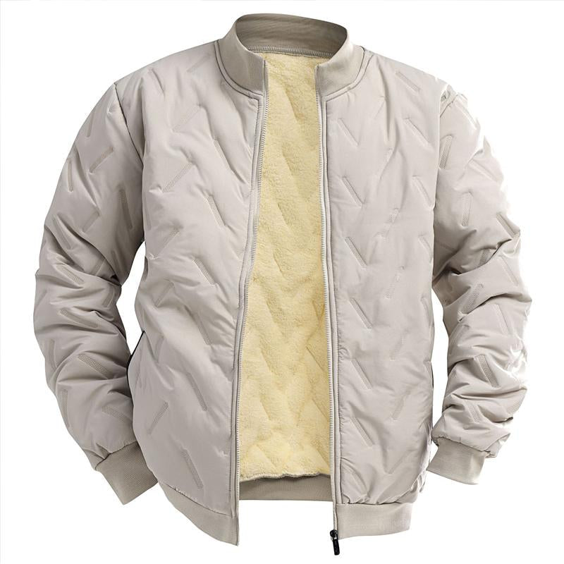 Men's Fleece Thickened Stand Collar Jacket