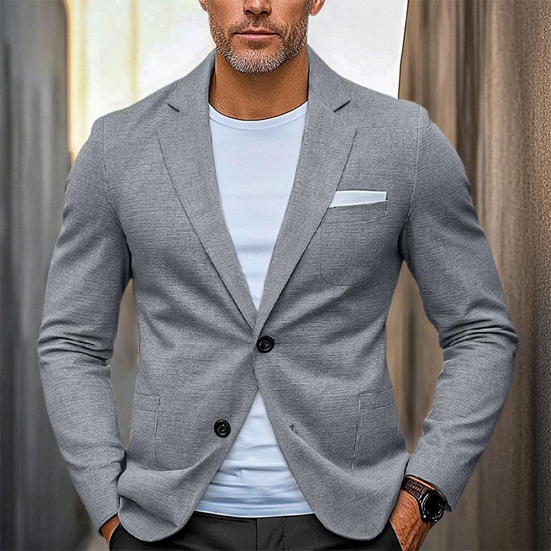 Solid Color Casual Button Blazer
