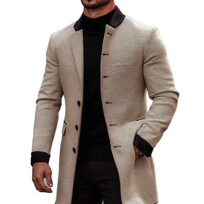 Men's Colorblock Mid-length Suit Jacket