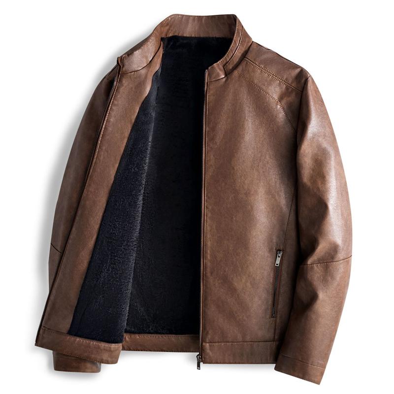 Men's Vintage Plush Leather Jacket