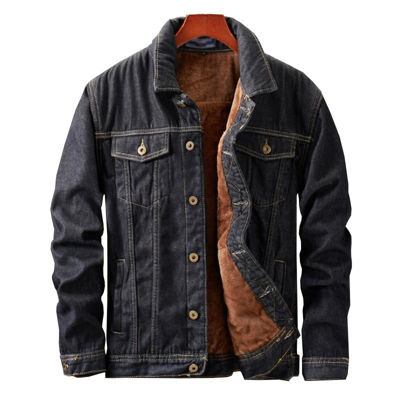 Men's Denim Loose Casual Lapel Jacket