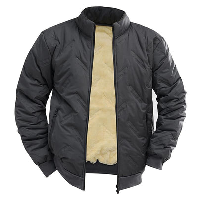 Men's Fleece Thickened Stand Collar Jacket