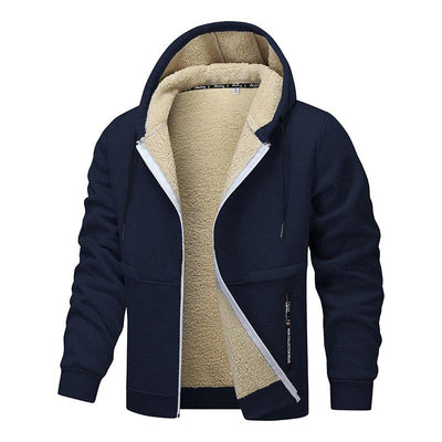 Men's Sherpa Thickened Hooded Jacket
