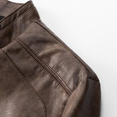 Men's Vintage Plush Leather Jacket