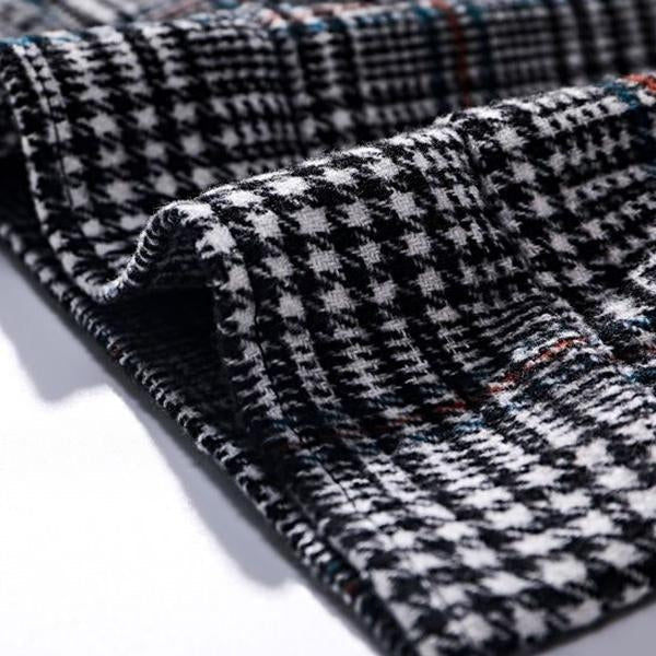 Men's Lapel Plaid Pocket Men's Jacket
