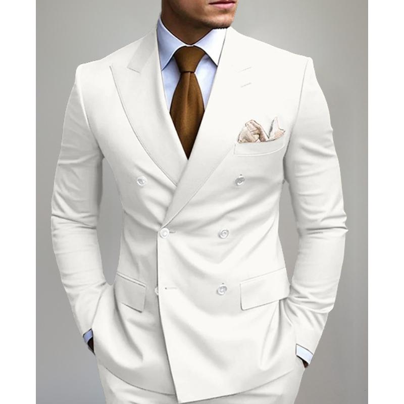 Solid Color Double Breasted Blazer