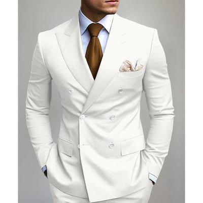 Solid Color Double Breasted Blazer