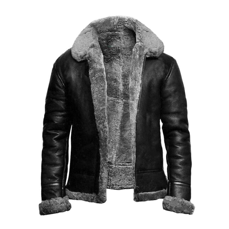 Men's Vintage Casual Fur Warm Jacket