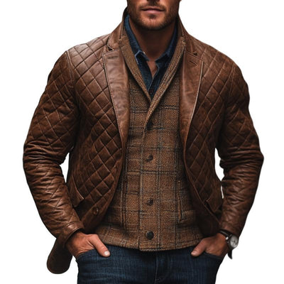 Vintage Lapel Quilted Blazer