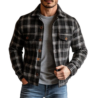 Men's Vintage Check Single Breasted Thin Jacket