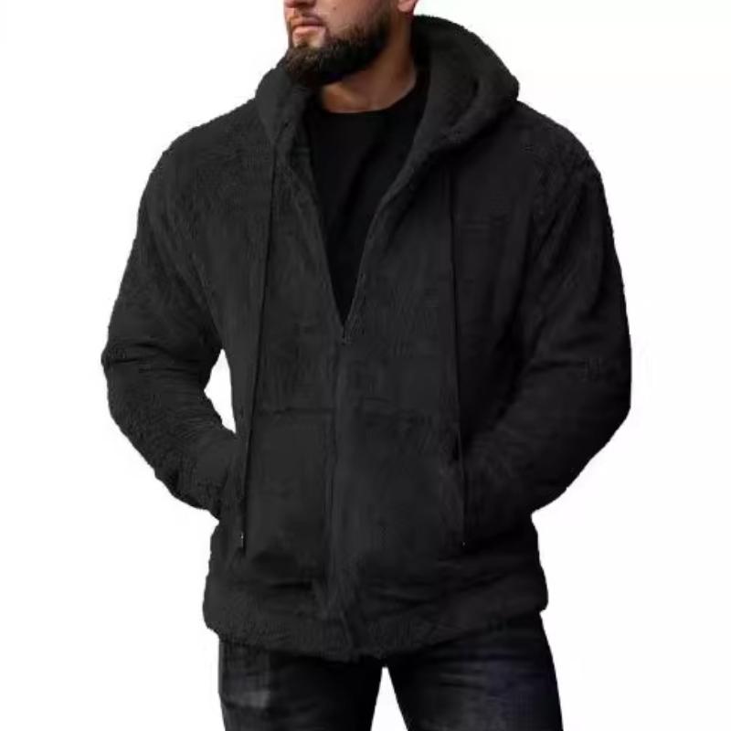 Men's Retro Casual Warm Hooded Jacket　