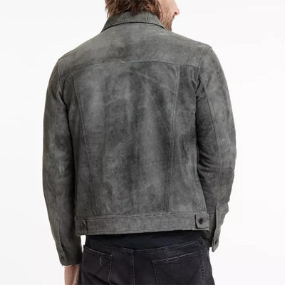 Men's Classic Fashion Distressed Suede Jacket