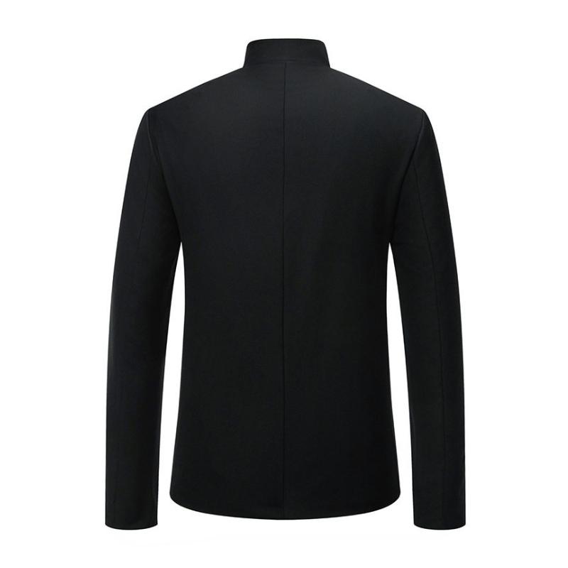 Vintage Stand Collar Embroidered Slim Fit Single Breasted Blazer