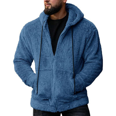 Men's Retro Casual Warm Hooded Jacket　