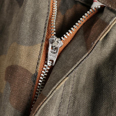 Men's Vintage Distressed Washed Camouflage Straight Cargo Pants 33119633M