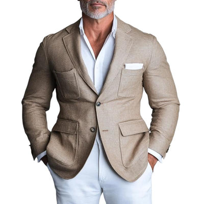 Vintage Multi Pocket Lapel Single Breasted Blazer