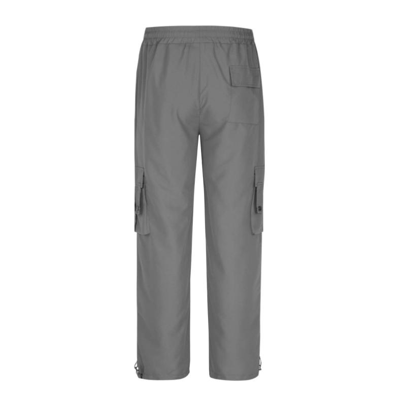 Men's Casual Loose Multi-Pocket Drawstring Elastic Waist Work Pants 41029937M
