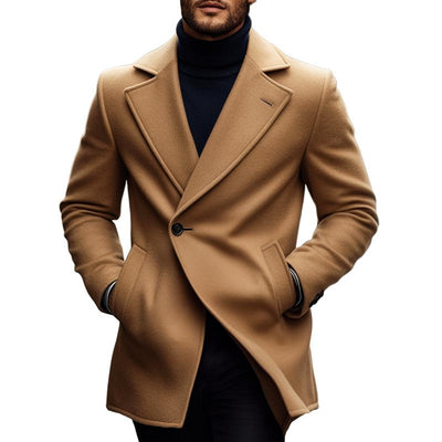 Men's Fashion Notch Lapel One Buttons Casual Coat 44452575Z