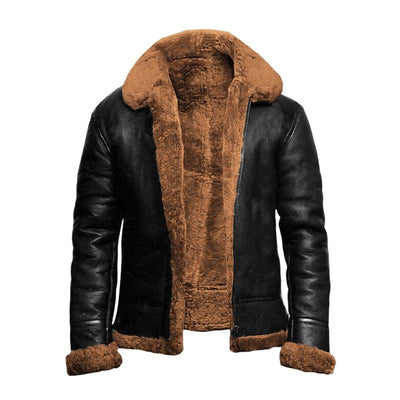 Men's Vintage Casual Fur Warm Jacket