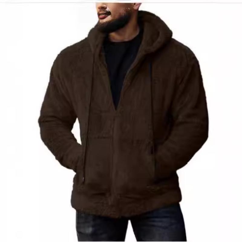 Men's Retro Casual Warm Hooded Jacket　