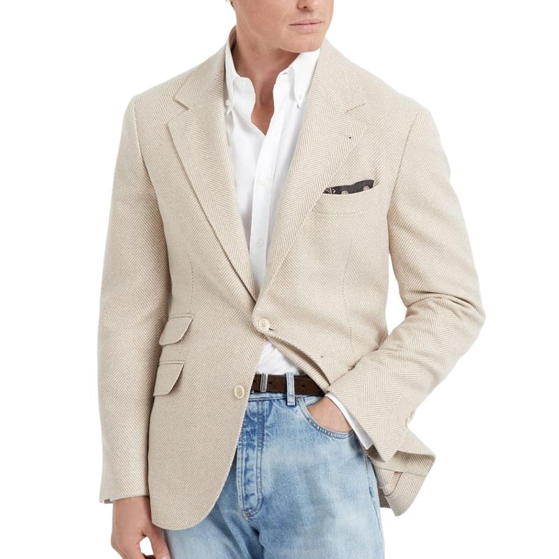 Versatile Herringbone Blazer