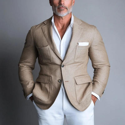 Vintage Multi Pocket Lapel Single Breasted Blazer