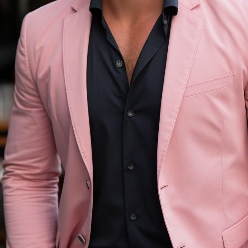 Stylish Solid Color Single Button Blazer