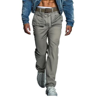 Men's Fashion Solid Color Multi-pocket Cargo Pants 28591770Z