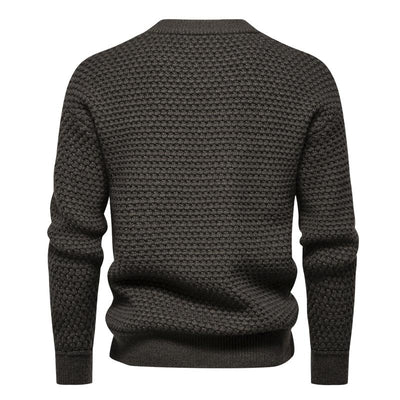 Men's Simple Round Neck Pullover Bottoming Sweater 79891558F