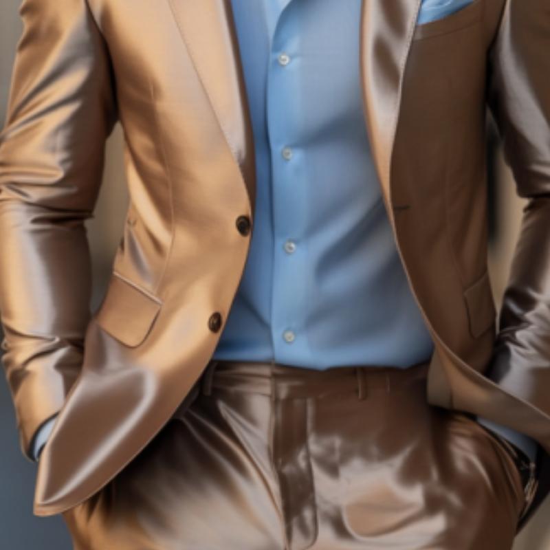 Classic Casual Slim Fit Solid Color Satin Blazer